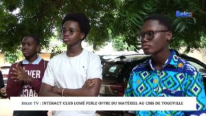 Belco TV : Interact Club Lomé Perle offre du matériel au CMS de Togoville