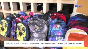 Belco TV : Togo Le Rotary Club Lomé Perle fait don de kits scolaires à l’EPC de Kpomé Apéyémé
