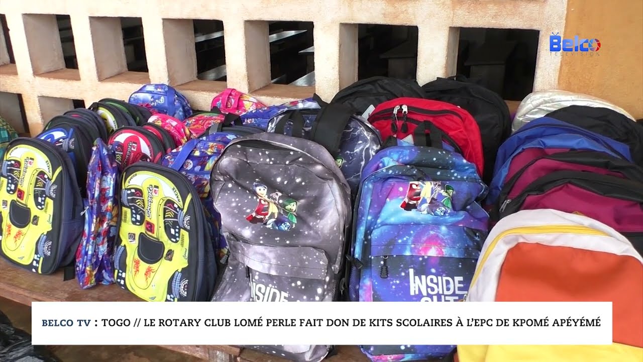 Belco TV : Togo Le Rotary Club Lomé Perle fait don de kits scolaires à l’EPC de Kpomé Apéyémé